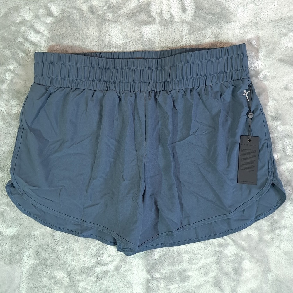 Three Nails Women XL Blue Pro-Tech Liner Running Athletic Gym Shorts NWT Cross